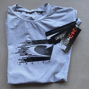 NWT O’Neill Grey Short Sleeve Rash Guard